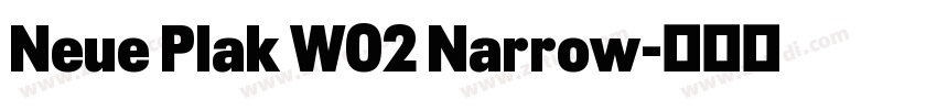 Neue Plak W02 Narrow字体转换